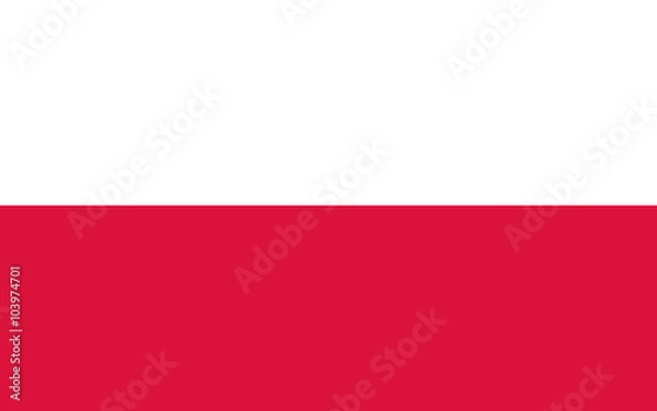 Obraz Wektor flagi Polski.