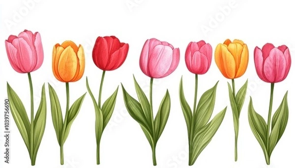 Fototapeta Lightweight vector banner with spring watercolor colors