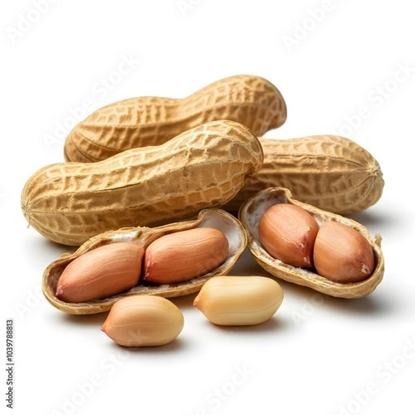 Fototapeta The Hidden World Inside Peanuts, Cracking Open Nature's Snack, Exploring the Nutty Goodness, A Peek into Peanut Pods, Secrets of the Peanut Shell.