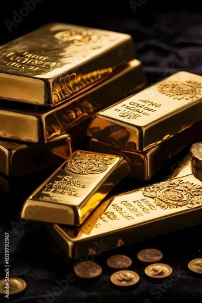 Fototapeta gold bar