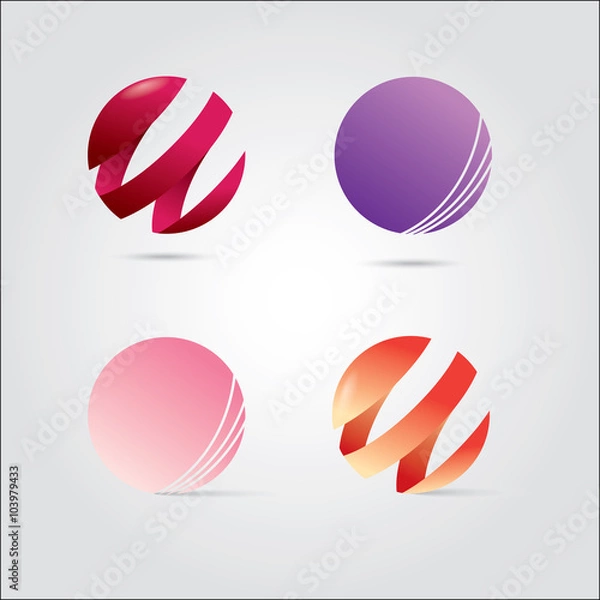 Obraz four types sphere logo art design