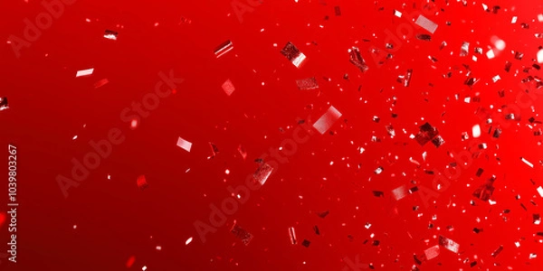 Obraz Red confetti on red