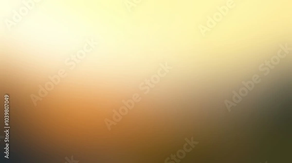 Fototapeta Yellow light top, black soft bottom. Fall outside defocused empty abstract blur background.
