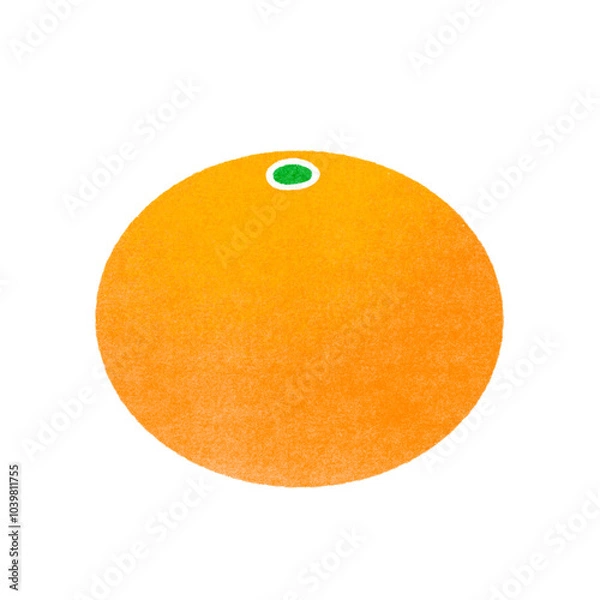 Obraz スタンプ風みかんのイラスト