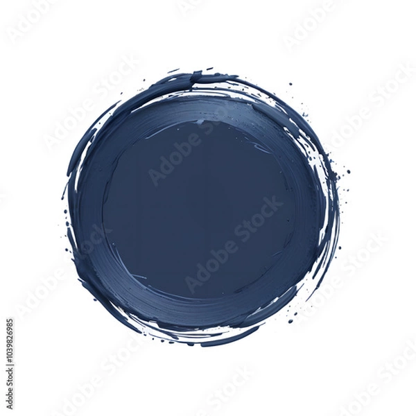 Fototapeta Navy, hand drawn colored circles with place for your text isolated on white background