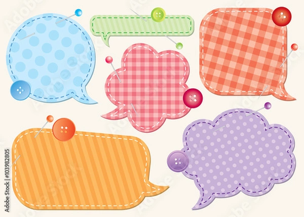 Fototapeta set of speech bubbles