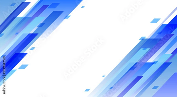Obraz 青色の斜線で構成された抽象的な背景素材