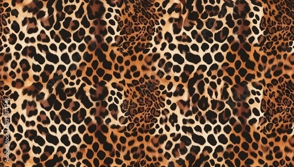 Fototapeta Wild & Chic Leopard Print Seamless Pattern