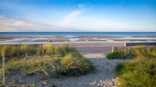 Obraz Panoramic view of Cabourg beach. 