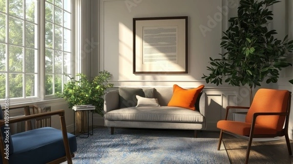 Fototapeta Modern Farmhouse Living Room Interior Design