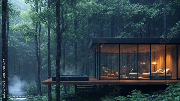 Obraz Modern cabin house