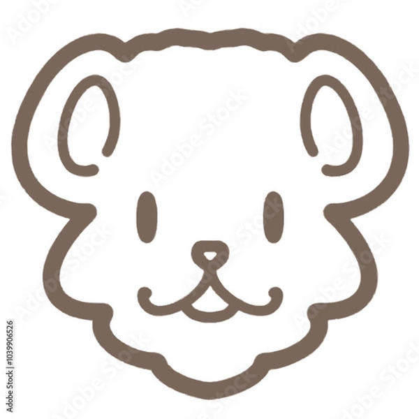 Fototapeta An animal with a dog-like face