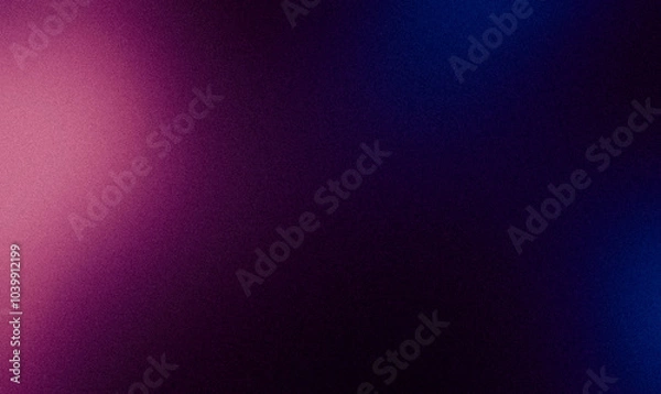 Fototapeta Turquoise and blue, magenta gradient background with light leak and grainy texture, perfect for any project