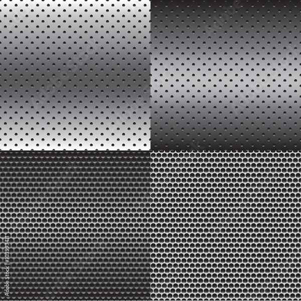 Fototapeta Metal Texture Background Set
