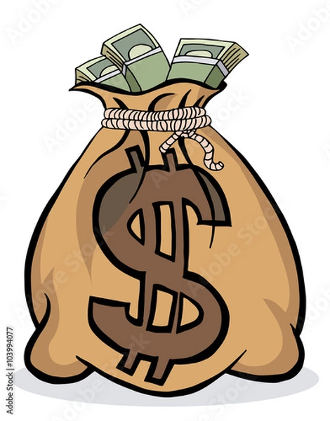Obraz Duży worek pieniędzy