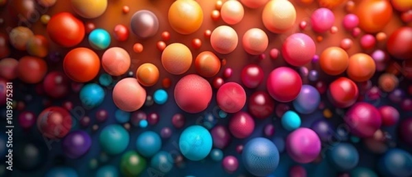 Fototapeta Colorful Polka Dot Pattern Background Design