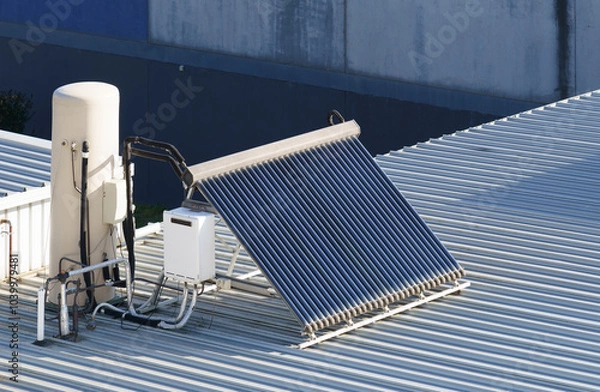 Obraz Solar water heater system on roof