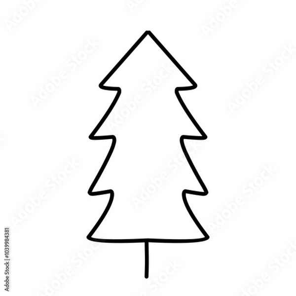Obraz Pine Tree Outline