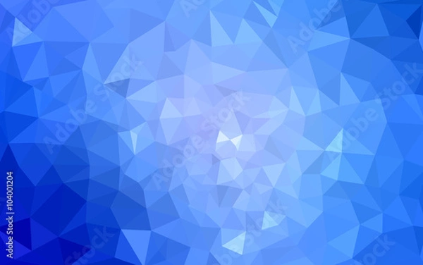 Fototapeta Blue polygonal design pattern, which consist of triangles and gradient in origami style.