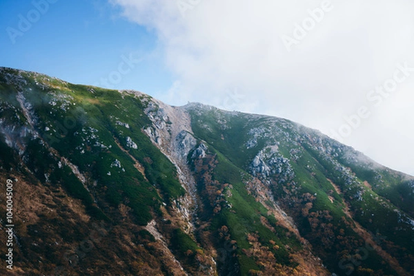 Fototapeta 木曽駒ヶ岳の山肌