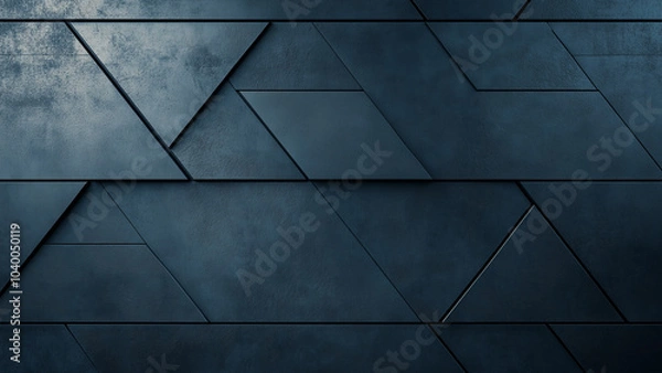 Fototapeta Modern Geometric Wall Textures - Sleek Blue-Gray Architectural Designs