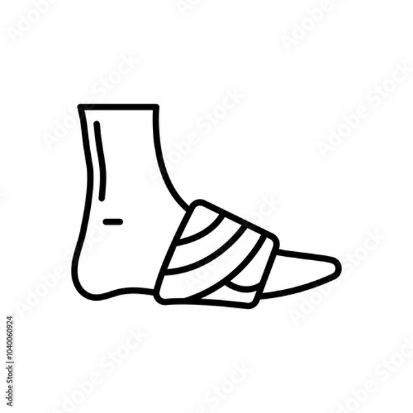 Fototapeta Frostbite Outline Icon, Vector illustration