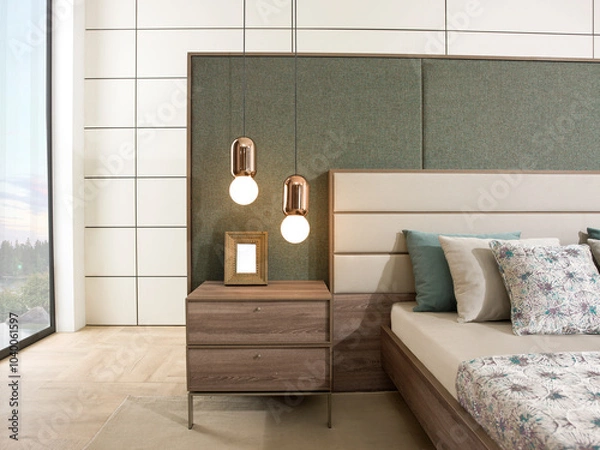 Obraz modern practical bedroom and interior design