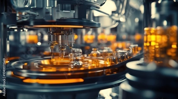 Fototapeta Production Management: Optimizing Efficiency and Quality in Manufacturing Processes, Industry 4.0 concept