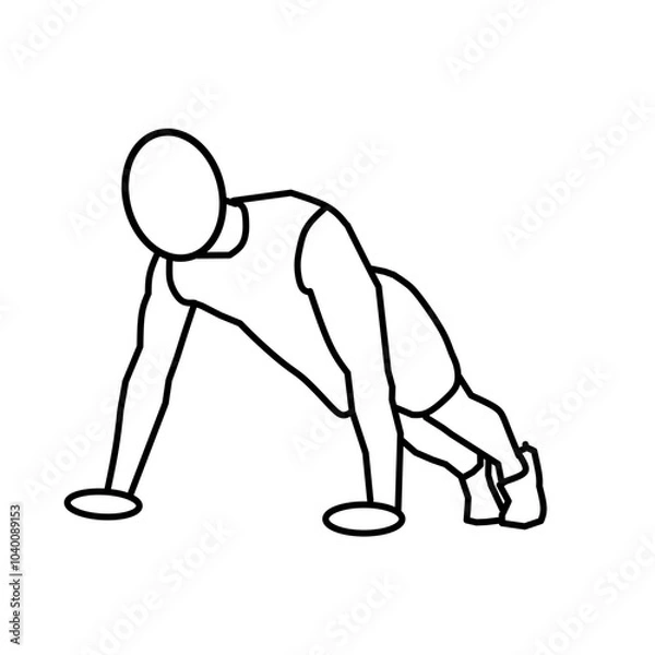 Fototapeta Man Doing Push-Ups