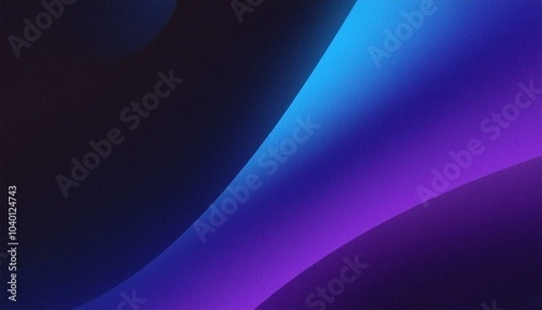 Fototapeta dark purple blue black abstract grainy background glowing vibrant color gradient shape noise texture poster header banner cover design