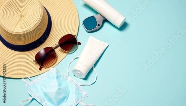 Fototapeta  Summer essentials for a sunny day