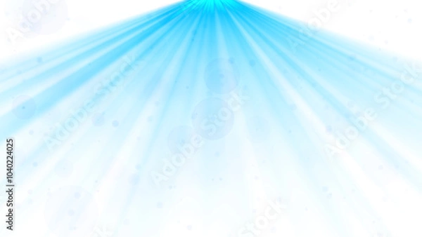 Fototapeta Strong light shining from above, light effect