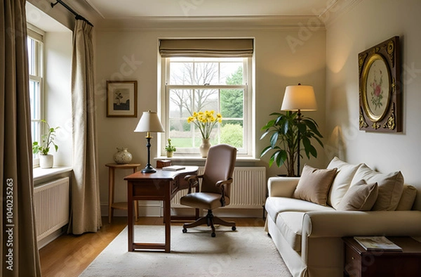 Obraz a bright English-style study