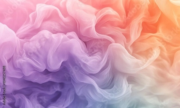 Fototapeta abstract background with soft gradients and ethereal shapes in pastel tones of lavender, mint, and peach,