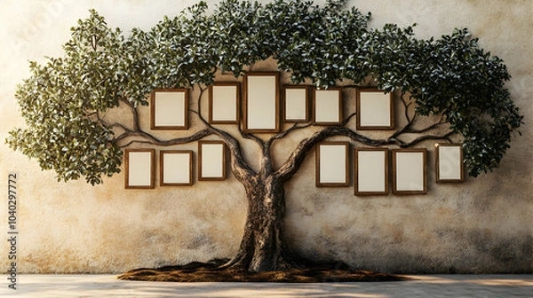 Obraz old tree mock up