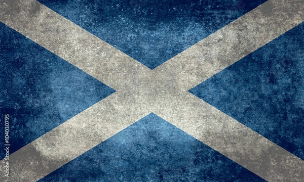 Obraz Flag of Scotland with distressed vintage treatment