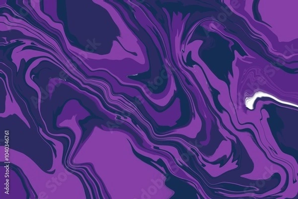 Obraz Swirly abstract liquid background. Full frame textures abstract gradient dark purple glowing wave background. Fluid liquid backdrop copy space. Swirling distorted artistic display fluid motion effect