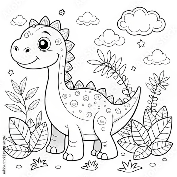 Obraz adorable-coloring-pages-dino-edition