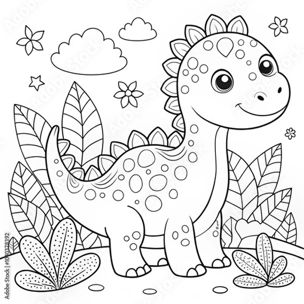 Obraz adorable-coloring-pages-dino-edition