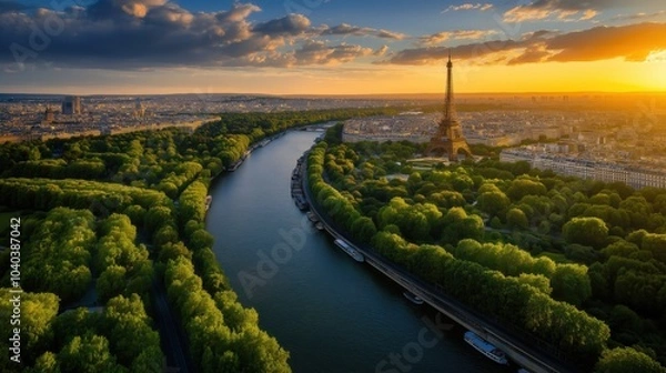 Fototapeta view from eiffel tower