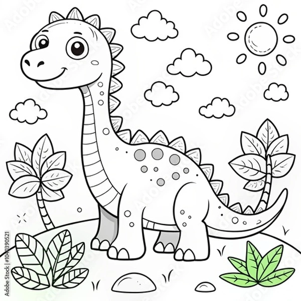 Obraz adorable-coloring-pages-dino-edition