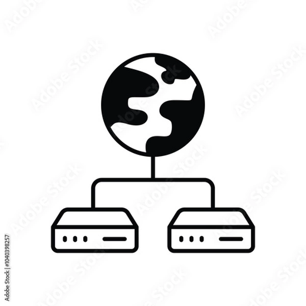 Fototapeta Global Hosting vector icon