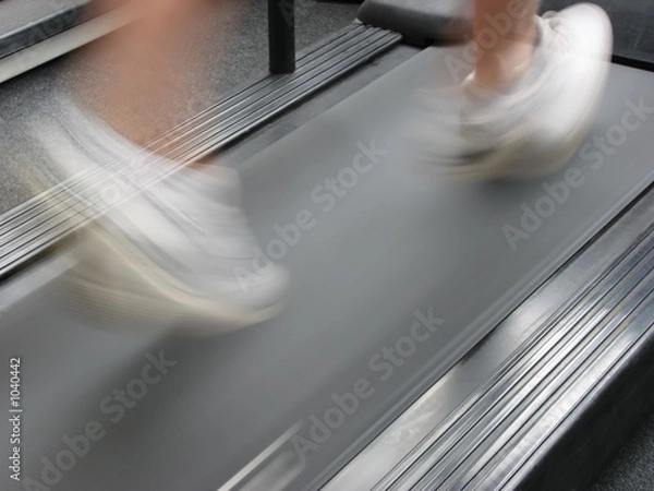 Fototapeta man running on treadmill