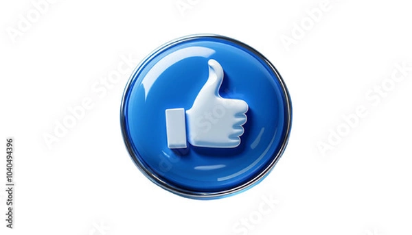 Fototapeta thumb up icon without background. LIKE botton for social media 