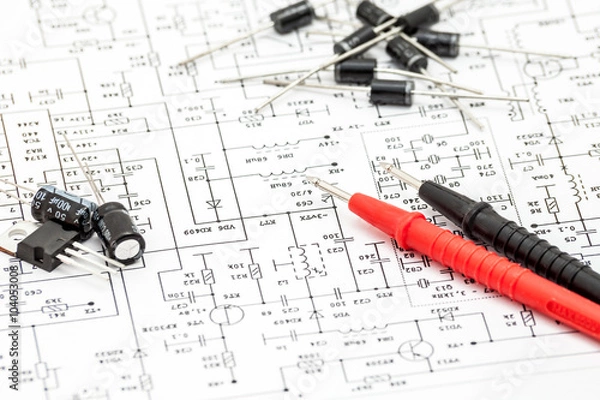 Obraz electronic components