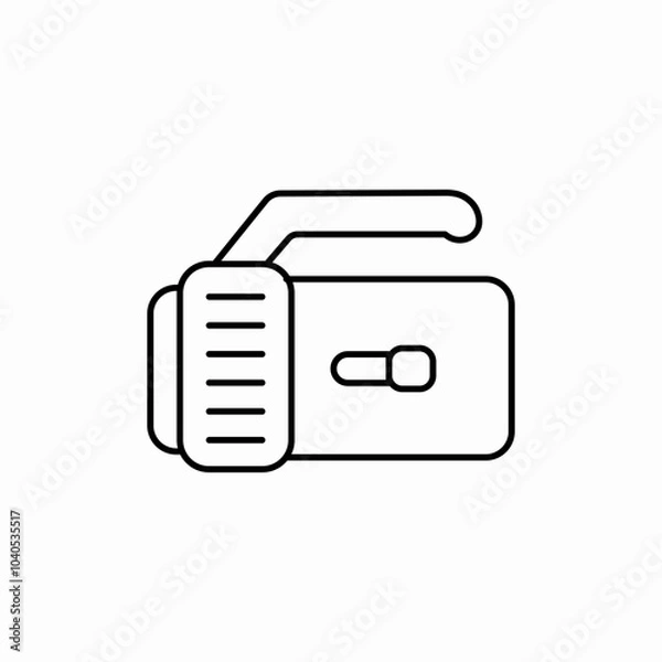 Fototapeta rec camera icon sign vector