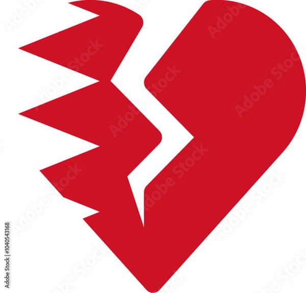 Obraz Bahrain Flag On Broken Heart Icon