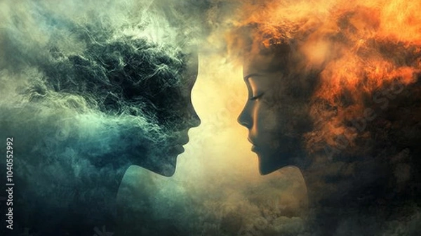 Fototapeta Create an evocative image that symbolizes the profound connection between individuals when they empathize with one another. Focus on the following elements 