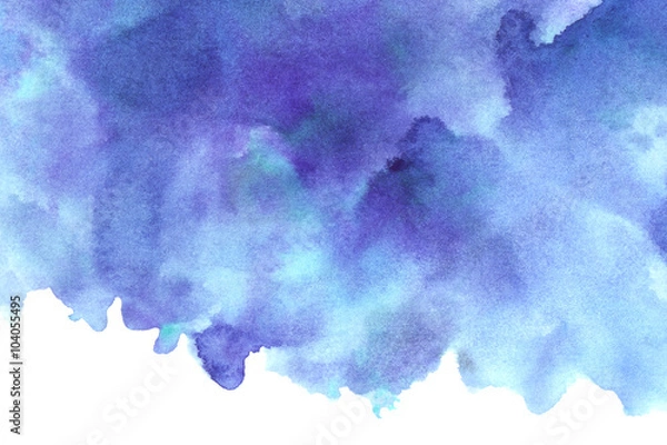 Fototapeta Bright colored watercolor background