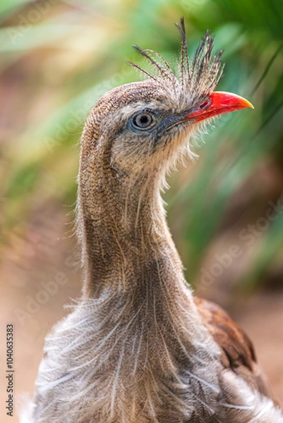 Obraz Portrait of Red-legged seriema